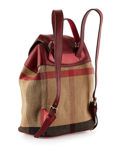 burberry small checkered backpack|Burberry small canvas check backpack.